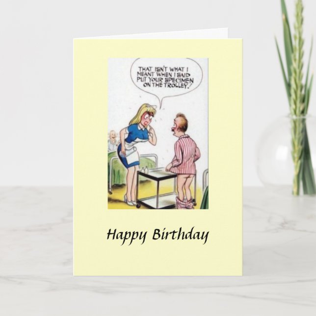 Birthday Card - Comic, Hospital, Humour (Front)