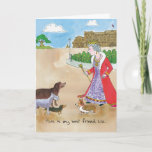 Birthday Card - Corgi Queen<br><div class="desc">The welsh corgi is Queen Elizabeth's favourite dog breed. It's introducing her to a lab retriever,  schnauzer,  and dachshund.</div>