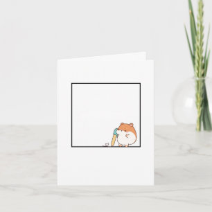Birthday card, cute hamster birthday card