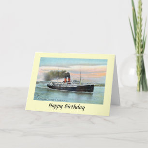Birthday Card - DAR Steamer, Yarmouth, NS