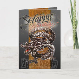 Birthday card dragon