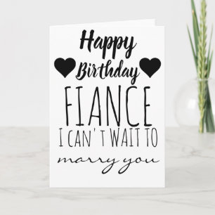 Birthday Card Fiancé Happy Birthday Fiance