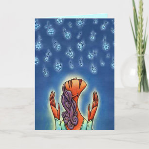 BIRTHDAY CARD ~ FLOWER FILLED SKY ~ ABSTRACT