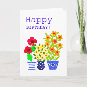 Birthday Card  - Flower Power