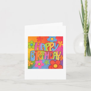 Birthday Card Flower Power Style