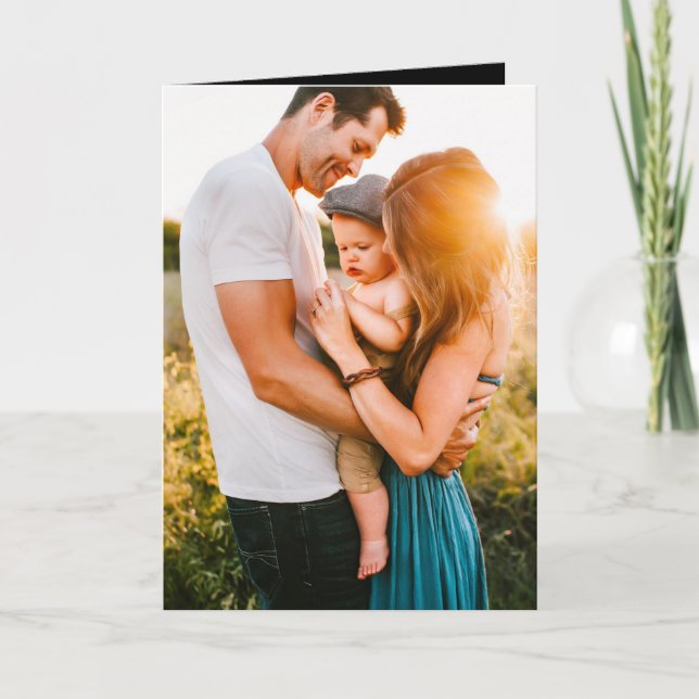 Birthday Card Folded Photo & Text (Front)