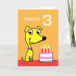 3 Year Old Birthday Cards | Zazzle UK