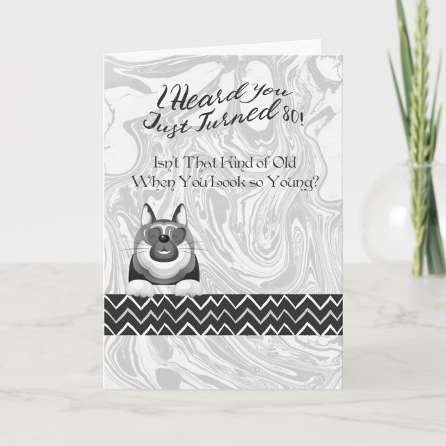 Birthday Card for 80 Year Old Male or Female (Front)