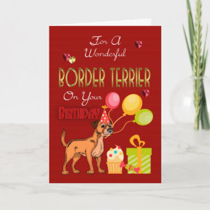 Birthday Card For A Border Terrier From Owner