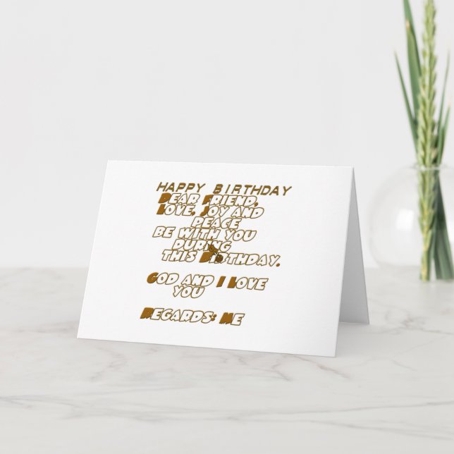 Birthday Card for a Christian Friend (Front)