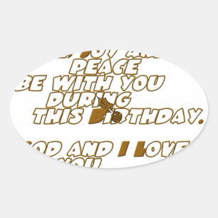 Birthday Card for a Christian Friend Oval Sticker