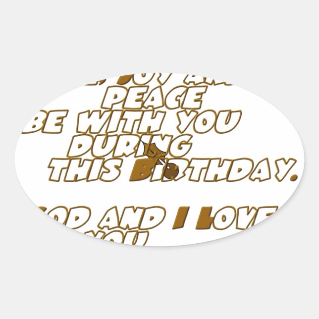 Birthday Card for a Christian Friend Oval Sticker (Front)