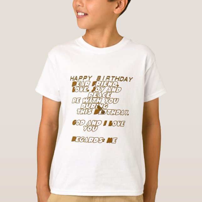 Birthday Card for a Christian Friend T-Shirt (Front)