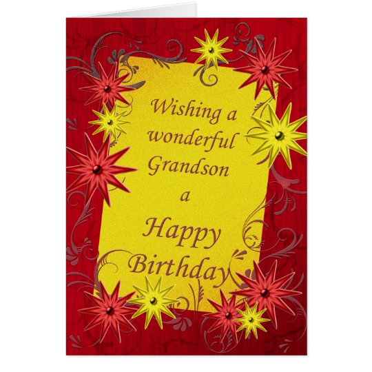 Birthday card for a grandson