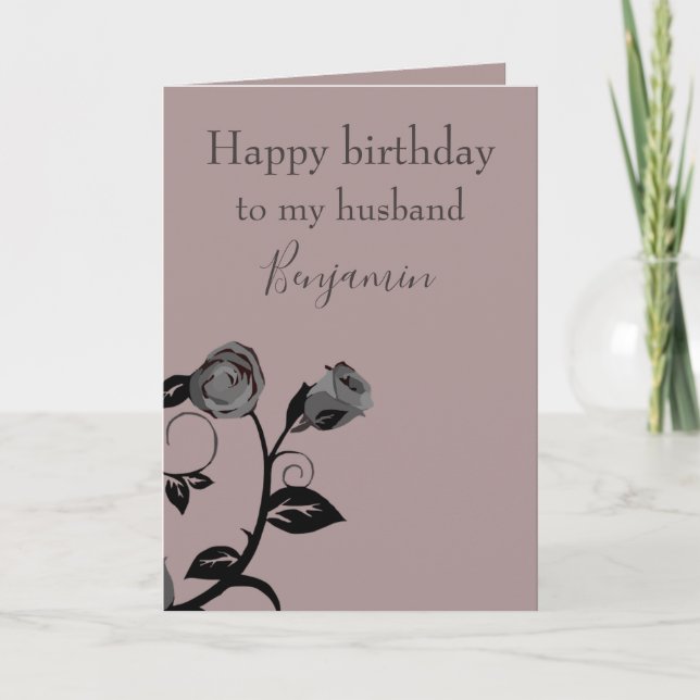 Birthday Card for a Husband Classy (Front)