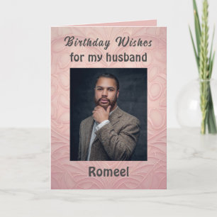 Birthday Card for a Husband Classy Modern
