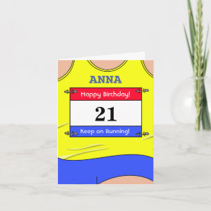 Birthday card for a runner