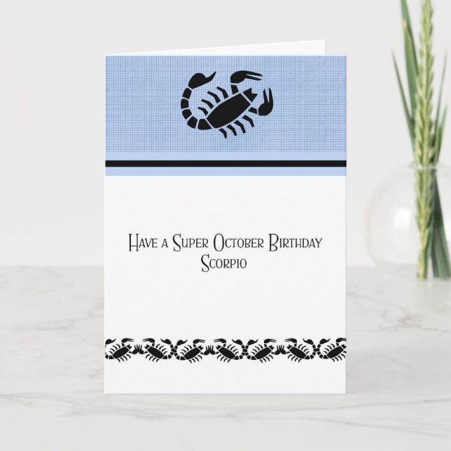 Birthday Card for a Scorpio Oct 23-Nov 21 (Front)