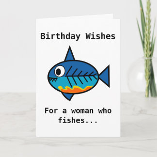 Birthday card for a woman who fishes.