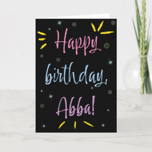 Birthday Card for Abba