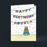 Birthday Card for Abuela<br><div class="desc">You call your grandmother Abuela,  not Grandma. (Abuela means grandmother in Spanish.) Imagine how excited Abuela will be to receive a birthday card addressed especially to her! Your abuela also will love this card's fun,  colourful design with confetti and streamers which says "Happy birthday Abuela".</div>