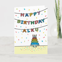 Birthday Card for Alku