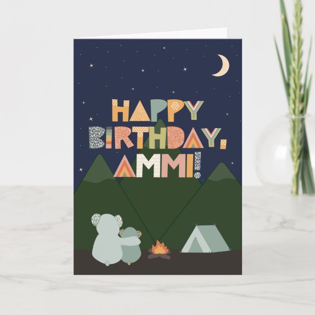 Birthday Card for Ammi (Front)