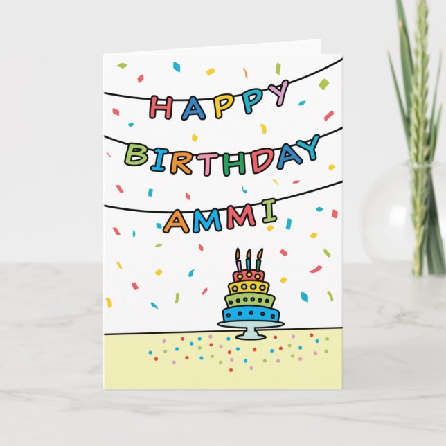 Birthday Card for Ammi (Front)