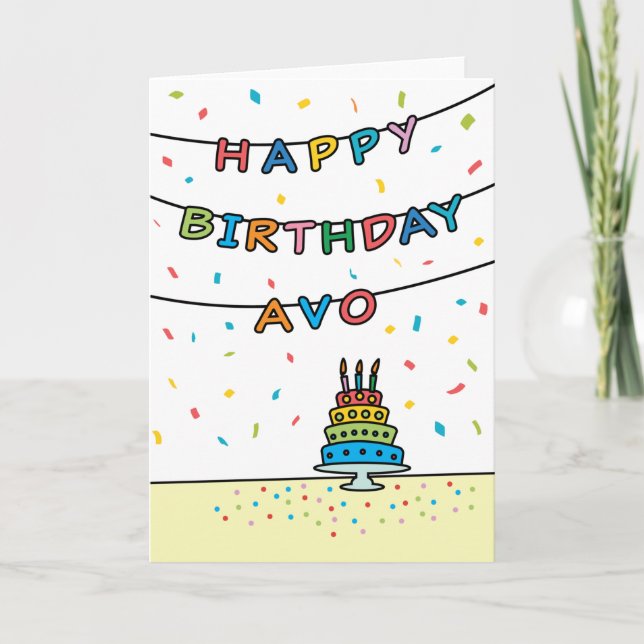 Birthday Card for Avo (Front)