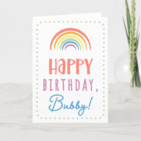 Birthday Card for Bubby