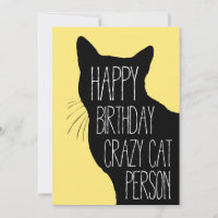Birthday Card for Cat Lover - Crazy Cat Lady