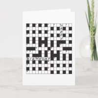 Birthday Card - For crossword lovers