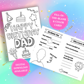 Birthday Card for Dad: Fill in the blank