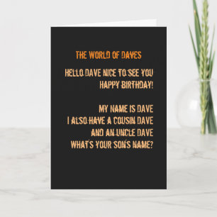 Birthday Card for DAVE (Photograph)