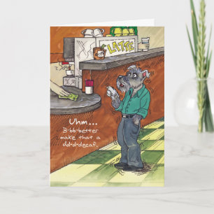 Birthday Card for Dog Lover - Decaf Schnauzer