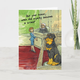 Birthday Card for Dog Lover - Loyal Rottweiler