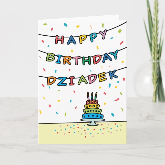 Birthday Card for Dziadek (Front)