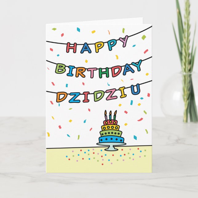 Birthday Card for Dzidziu (Front)