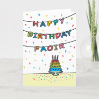 Birthday Card for Faoir