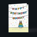 Birthday Card for Gammy<br><div class="desc">You call your grandmother Gammy,  not Grandma. Imagine how excited Gammy will be to receive a birthday card addressed especially to her! Your gammy also will love this card's colourful fireworks-inspired design (yellow,  pink,  blue,  and purple on a black background) which says "Happy birthday,  Gammy!"</div>