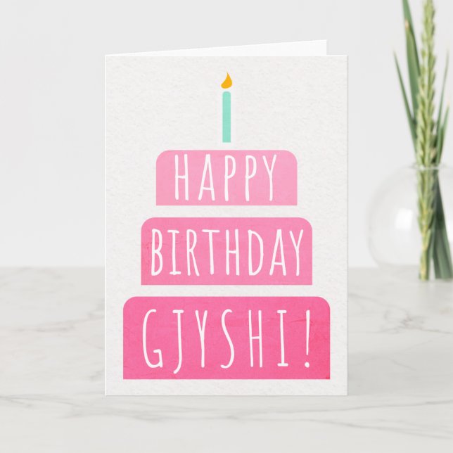 Birthday Card for Gjyshi (Front)