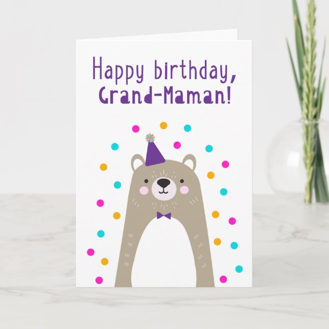 Birthday Card for  Grand-Maman (Front)
