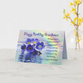 Birthday card for grand niece with forget me nots (Yellow Flower)