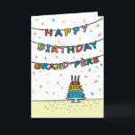 Birthday Card for Grand-Père<br><div class="desc">You call your grandfather Grand-Père, not Grandpa. (Grand-Père means grandfather in French.) Imagine how excited Grand-Père will be to receive a birthday card addressed especially to him! Your grand-père also will love this card's fun, colourful design with confetti and streamers which says "Happy birthday Grand-Père".</div>