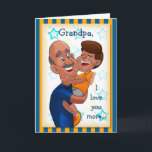 Birthday Card for Grandfather<br><div class="desc">Beautifully illustration of grandpa holding his adorable grandson. Show grandpa how much you care by sending this colorful birthday card on his birthday or any special occasion. Personalize the provided text with your desired messages or feel free to leave as is.</div>