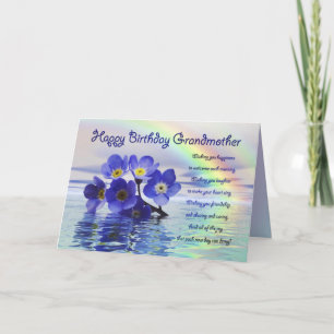 Birthday card for grandmother with forget me nots