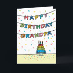 Birthday Card for Grandpa<br><div class="desc">Grandpa will love this Birthday Card for Halmoni card's fun, colourful design with confetti and streamers which says "Happy birthday Grandpa".</div>