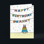 Birthday Card for Granny<br><div class="desc">You call your grandmother Granny,  not Grandma. Imagine how excited Granny will be to receive a birthday card addressed especially to her! Your granny also will love this card's fun,  colourful design with confetti and streamers which says "Happy birthday Granny".</div>