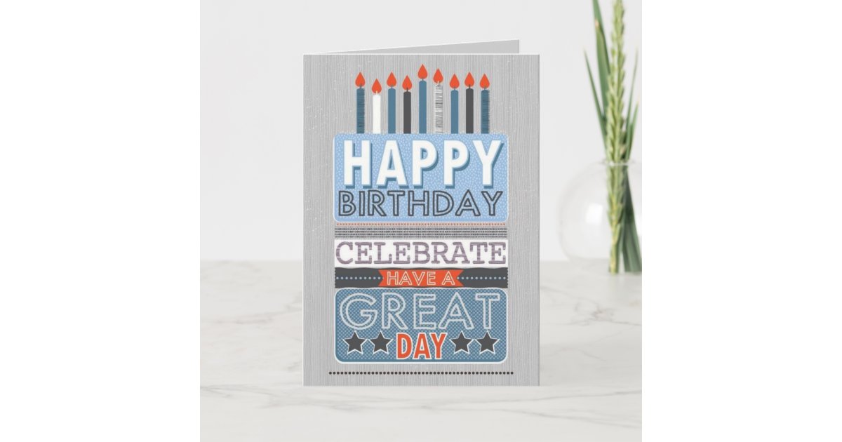 birthday card for him zazzlecouk