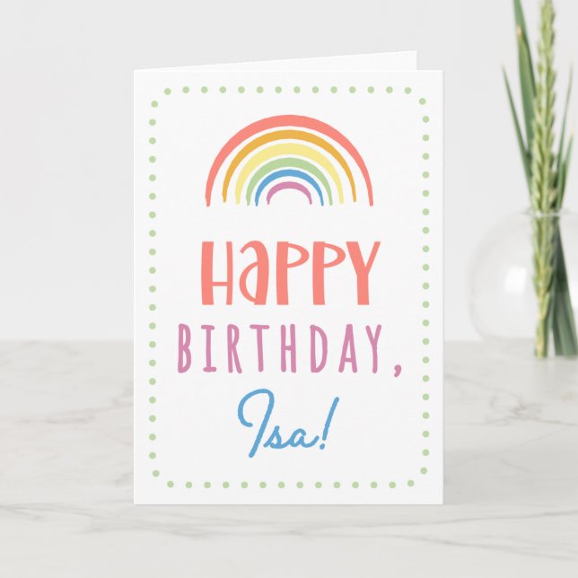 Birthday Card for Isa (Front)